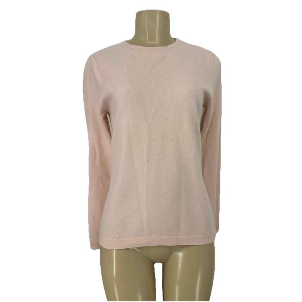 Marshall Fields Medium (runs Small) Women Pullover Cashmere Sweater Pink M150